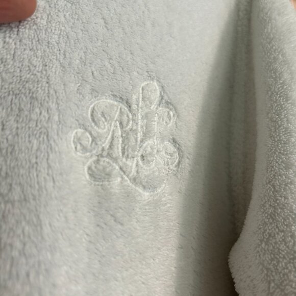 Lauren Ralph Lauren White Plush Terry Robe • Women’s M‎ • Tie Bathrobe Soft Cozy - Picture 5 of 6